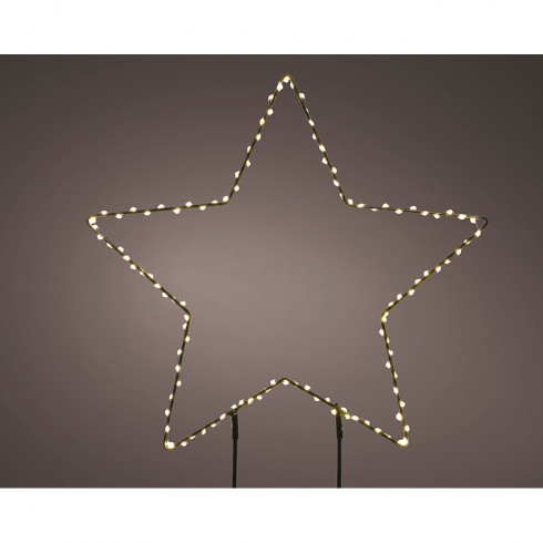 Estrella microleds de estaca, ø38 x 0,6 cm