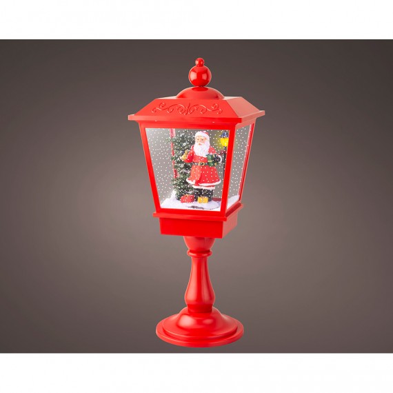 Farol papa noel con movimiento y música