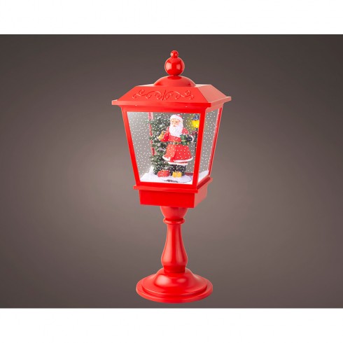 Farol papa noel con movimiento y música
