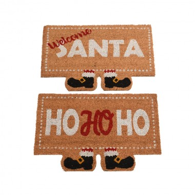 Felpudo santa claus, 60x40x1,5cm, 2 modelos. basics