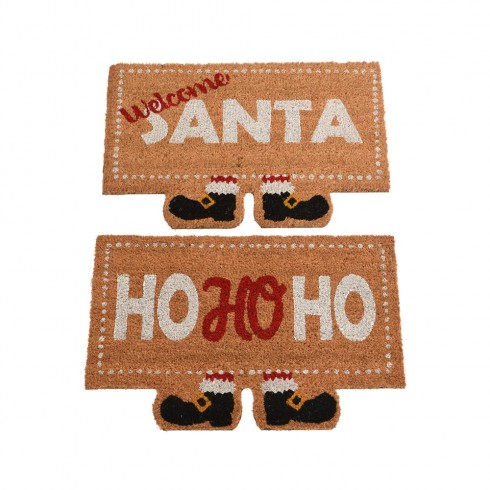 Felpudo santa claus, 60x40x1,5cm, 2 modelos. basics