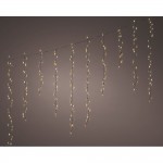 Cortina led parpadeante, 256 leds, 375x60cm blanco cálido. lumineo