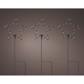 Estaca microled en forma de estrellas para exterior ø15 x 42,5 cm