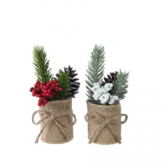 Maceta de yute pequeña, 2 modelos, ø5 x 15 cm