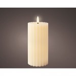 Vela led color crema, ø7,5x17,3cm. lumineo