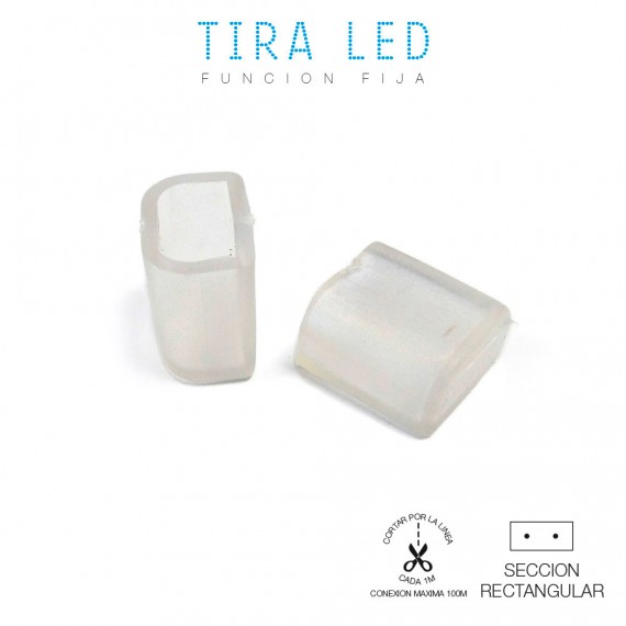 Protector tapon final para tira de led edm