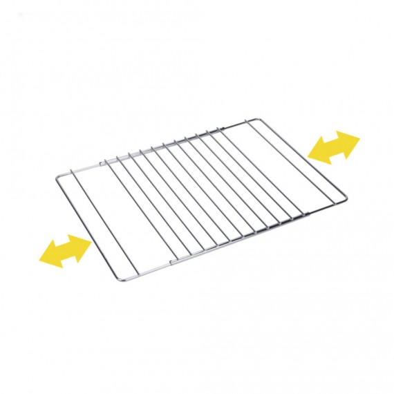 Rejilla para horno cromada extensible 38.5cm hasta 55x31.5cm