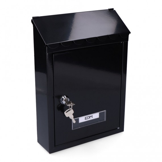 Buzon de acero modelo standard negro. edm