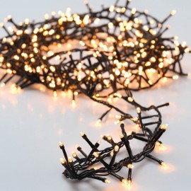 Guirnalda "tipo espino" multifunción 560 leds, luz cálida, exterior, 11 m