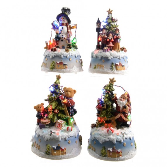 Figuras navideñas led 10x9x15,5cm 3xaa modelos surtidos