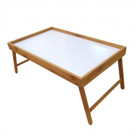Bandeja de desayuno de baumbú plegable para cama 50 x 30 x 22 cm