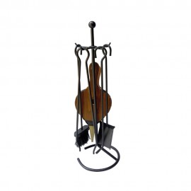Kit de chimenea "deluxe" color negro 5 piezas