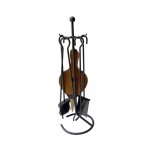 Kit de chimenea "deluxe" color negro 5 piezas edm