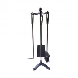 Kit de chimenea color negro. 3 piezas edm