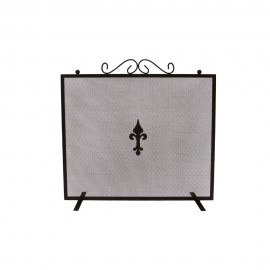 Rejilla salvachispas cuadrada color negro 67,3 x 0,8 x 61 cm