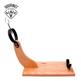 Jamonero de madera de pino claro