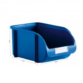 Gaveta apilable color titanium azul 10 cm