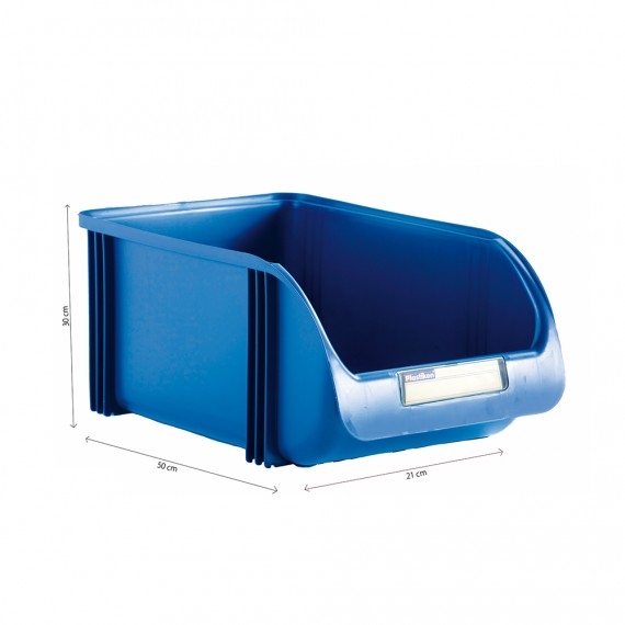 Gaveta apilable 30cm color titanium azul