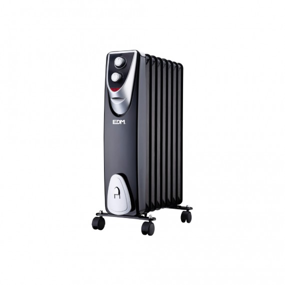 Radiador modelo "black edition" - sin aceite - (8 elementos) - 500-1000-1500w - edm