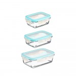Conjunto 3 fiambreras de cristal tamaños varios