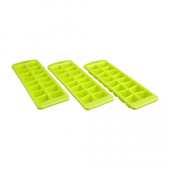 Pack 3 unid. cubitera de polipropileno colores surtidos 25x8,5x3,7cm