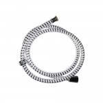 Flexo de ducha flexible. 2m color blanco/cromo edm