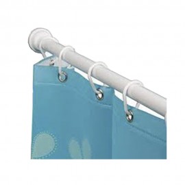 Barra de cortina blanca 125 - 220 cm