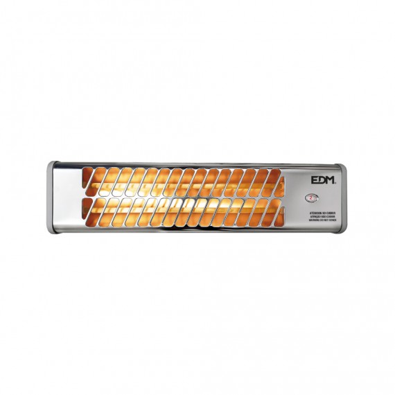 Estufa de baño de cuarzo - modelo cromo - 600-1200w orientable - edm