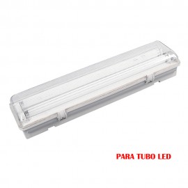 Pantalla fluorescente estanca para tubo de led 2 x 18 w (eq. 36 w) 220 v ip65 126 cm