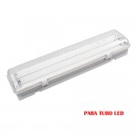 Pantalla fluorescente estanca para tubo de led 2x18w (eq. 36w) 220v 126cm ip65 edm
