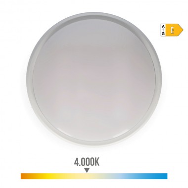 Aplique exterior led 18w 1950lm ip54 circular 4000k luz dia ø21x5,7cm