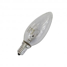 Bombilla incandescente vela clara 40 w e14 (solo uso industrial)