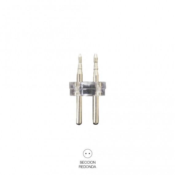 Conector tubo flexilux/flexiled 13mm 2 vias "recto-punta"
