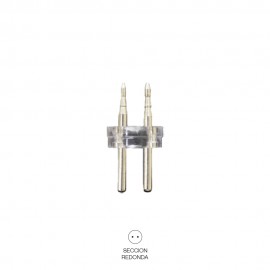 Conector tubo flexilux/flexiled 2 vias 13 mm "recto-punta"