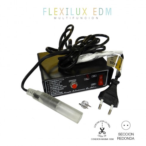 Programador tubo flexilux máx.100m 2 vias ip44