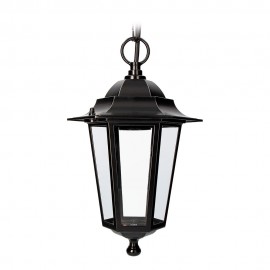 Aplique exterior zurich de aluminio y cristal e27 60 w sin bombilla, color negro, para techo
