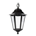 Farol de aluminio y cristal para techo color negro modelo marsella