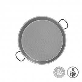 Paellera tradicional de acero pulido ø38 cm (8 personas)