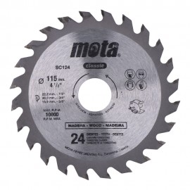 Sierra circular widia ø115 mm 24 dientes
