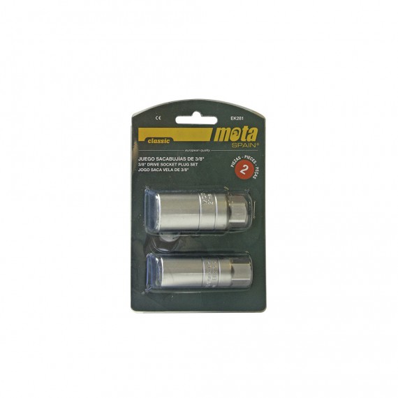 Juego bocallaves 3/8" vasos sacabujias (2 pcs.) ek281 mota