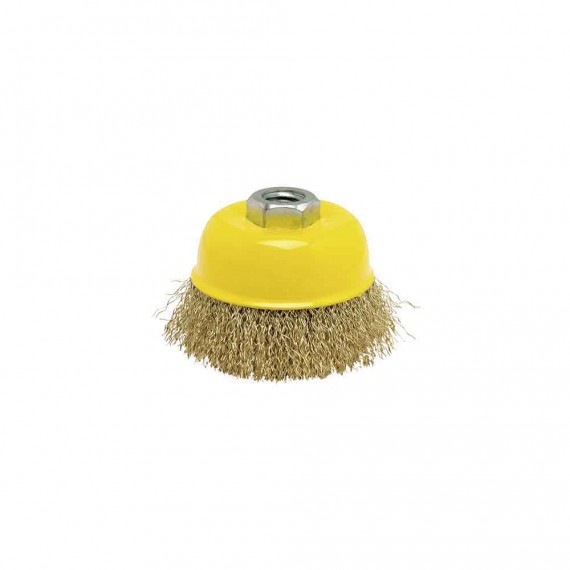 Cepillo copa de alambre ondulado ø60mm fho60 mota
