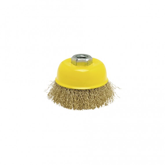 Cepillo copa de alambre ondulado ø125mm fto125 mota