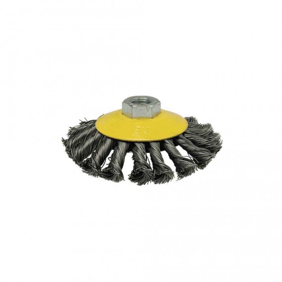 Cepillo conico de alambre trenzado ø100mm fhr100 mota