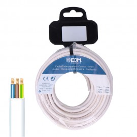 Carrete manguera plana 3 x 1,00 mm² blanca, 25 m