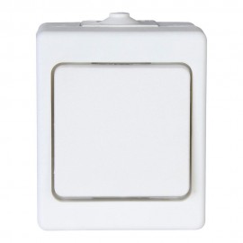 Interruptor conmutador de superficie 10ax 250v~, blanco