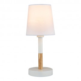 Lámpara de mesa blanca, e14 máx 40 w, ø 13 x 32 cm,