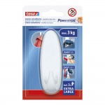 Gancho autoadhesivo powerstrips xl, blanco ovalado