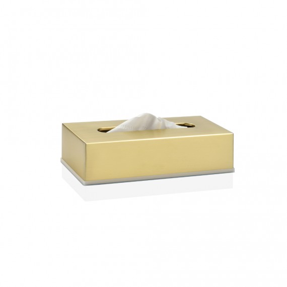 Caja pañuelos, inox, dorado