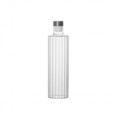 Botella cristal, tapon inox 1 l