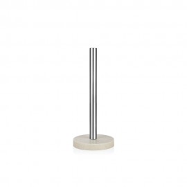 Portarrollo, inox con base de resina beige, ø 13,5 x 33 cm